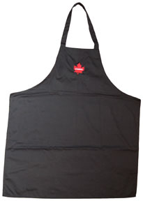 O'Canada black maple leaf apron