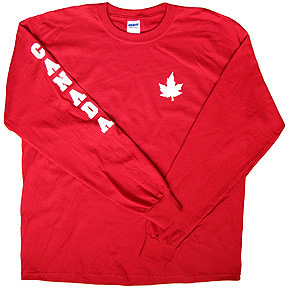 Canada Maple Leaf Long-Sleeve T-shirt (red)