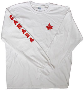 Canada Maple Leaf Long-Sleeve T-shirt (white)