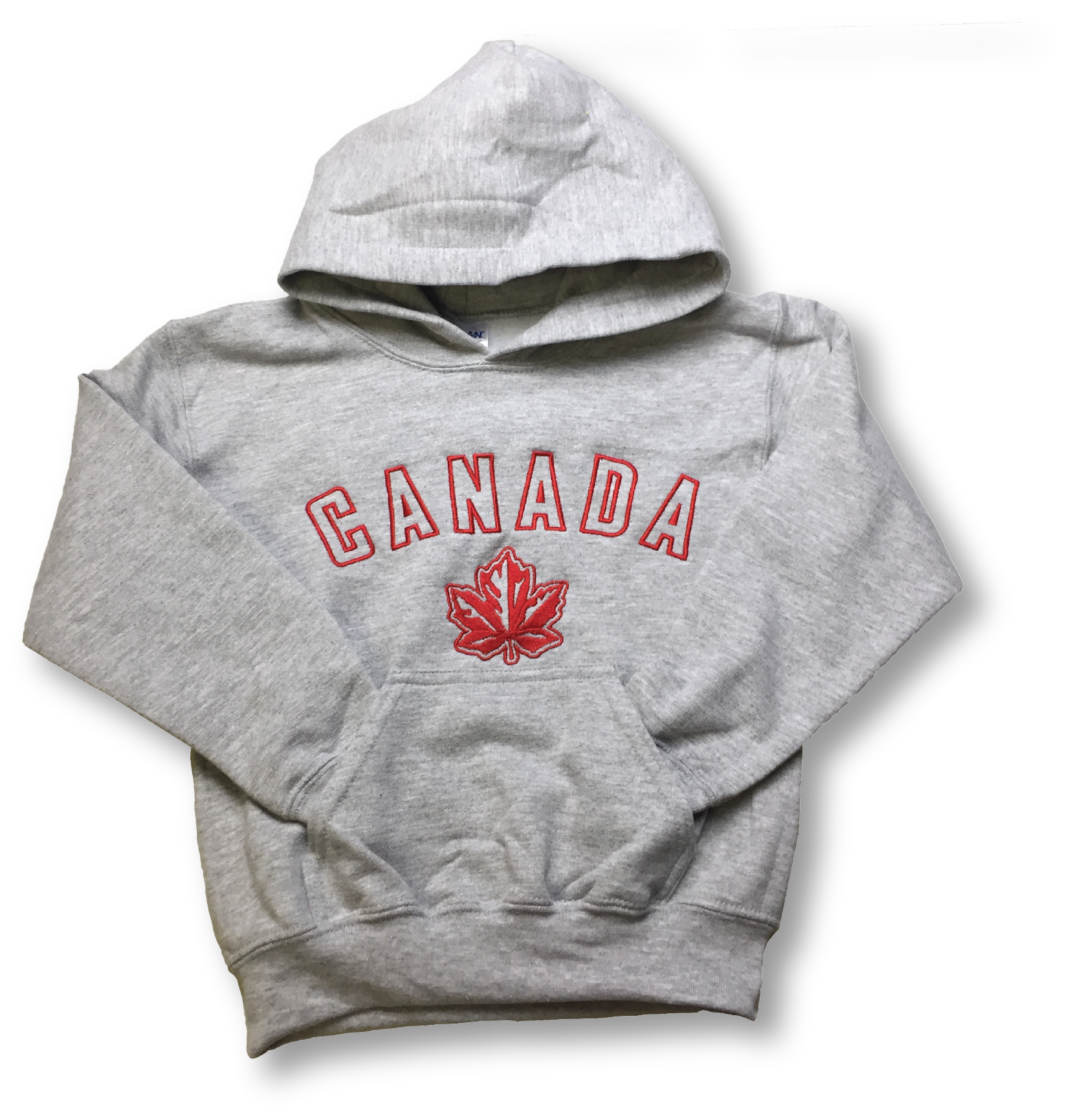 Canada Youth Pullover Hoodie (back with large half maple leaf)