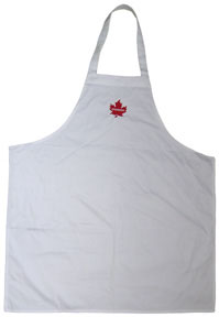 O'Canada white maple leaf apron