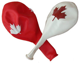 Small maple leaf balloons…comes in 2 colors!