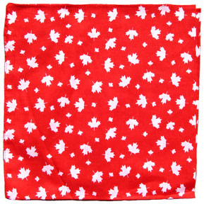 Canada Maple Leaf Bandana in red with white maple leaves