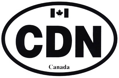 CDN Bumper Sticker (international driving symbol - black)