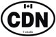Bumper Sticker with CDN - International driving symbol (black)