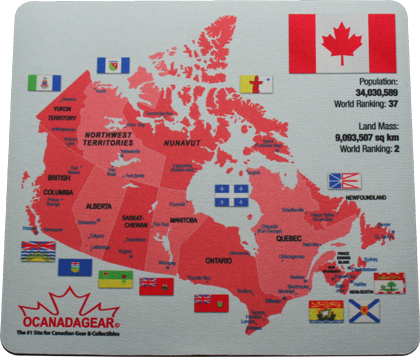 Canada Map Mouse Pad