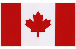 Window Cling Sticker (Canada flag)