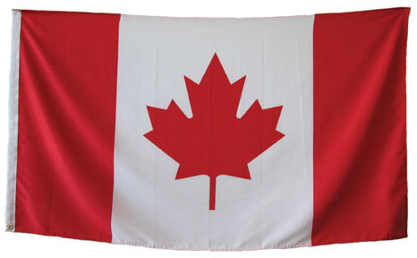 Canadian indoor flag in your choice of 2 sizes!