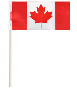 Canada paper flag on pole