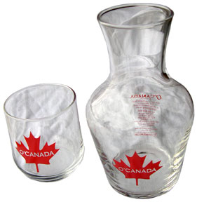 Glass cup and pitcher set…perfect for any office or bedroom