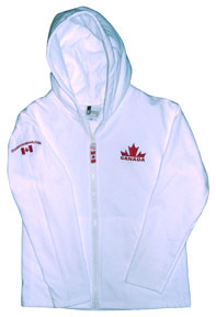 Canada Ladies Cut Full-Zip Hoodie (white)