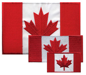 Canadian Flag Iron-on Patch (3 sizes)