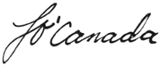 Jo'Canada's authentic signature