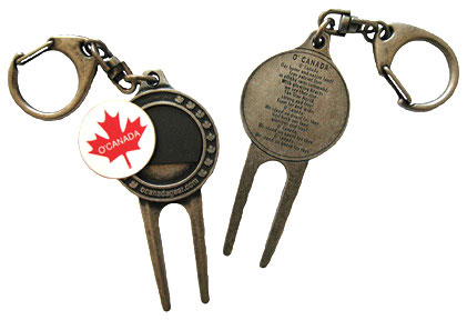 O'Canada Golfer's Keychain with detachable magnetic ball marker