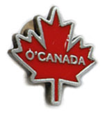 O'Canada Maple Leaf Label Pin