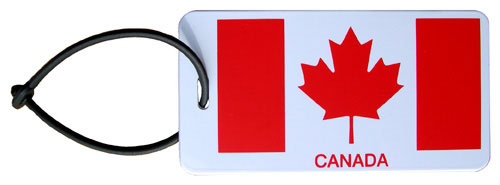 Canada Luggage Tag (plastic front side with flag)
