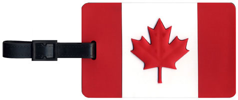 Canada Luggage Tag (rubber front side with flag)