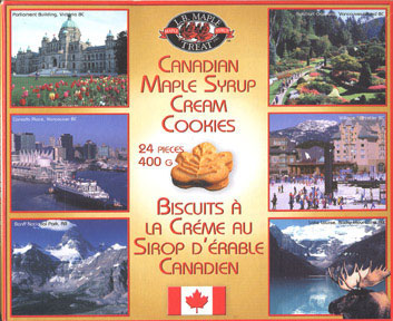 Canadian Maple Syrup Cream Cookies (box)
