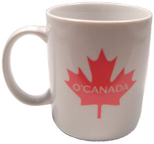 O'Canada Coffee Mug (ceramic with large maple leaf)