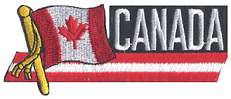 Canada Flag Pole Iron-on Patch