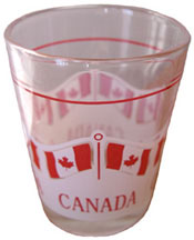 Canadian flags shotglass