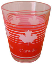 Canada maple leaves shotglass (red)