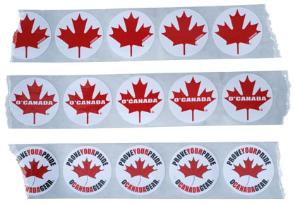 O'Canada Maple Leaf Stickers in your choice of 3 styles!