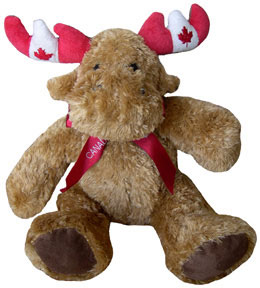 Canada Fuzzy Stuffed Moose (light brown)
