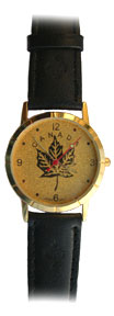 Ladies Gold Canada Watch (maple leaf)
